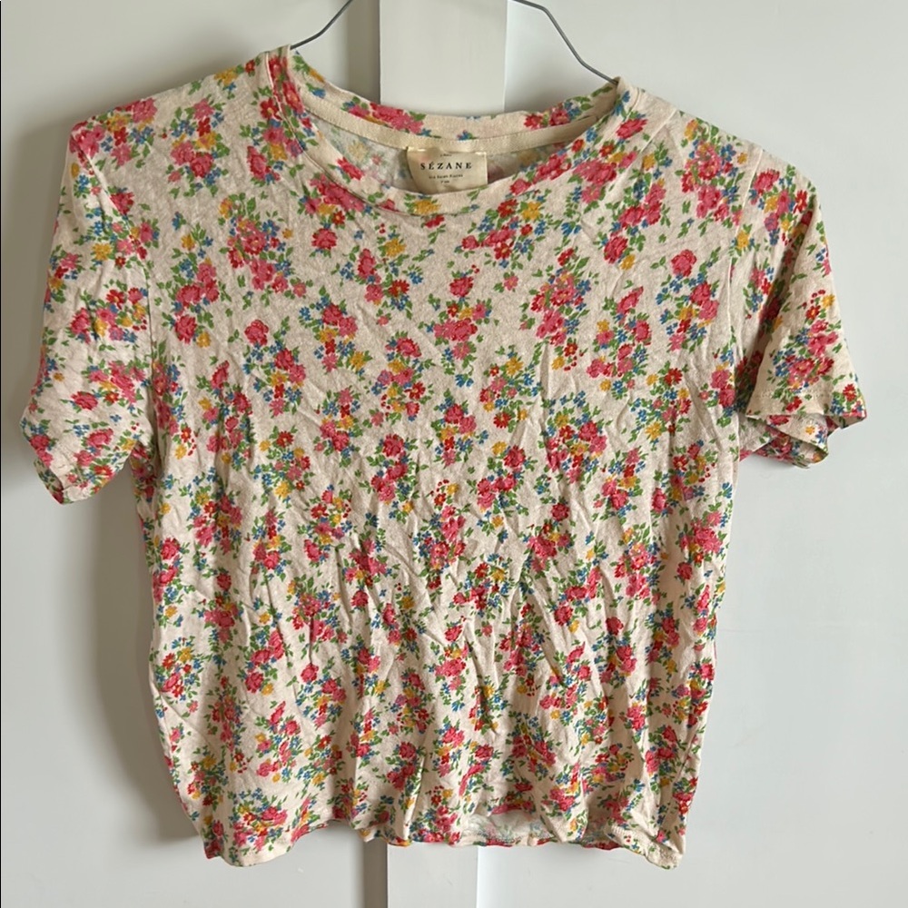 Sezane Floral Print Women's Top - Multicolor size Small